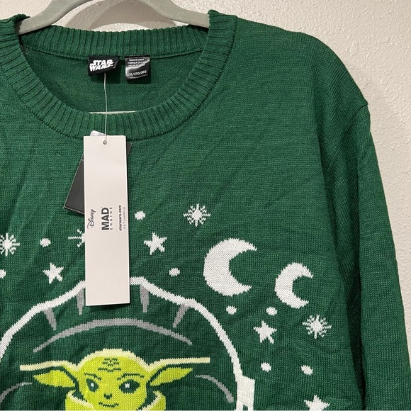NWT Star Wars Grogu Christmas Sweater The Child Baby Yoda Women’s 2X XXL Green - Picture 3 of 7